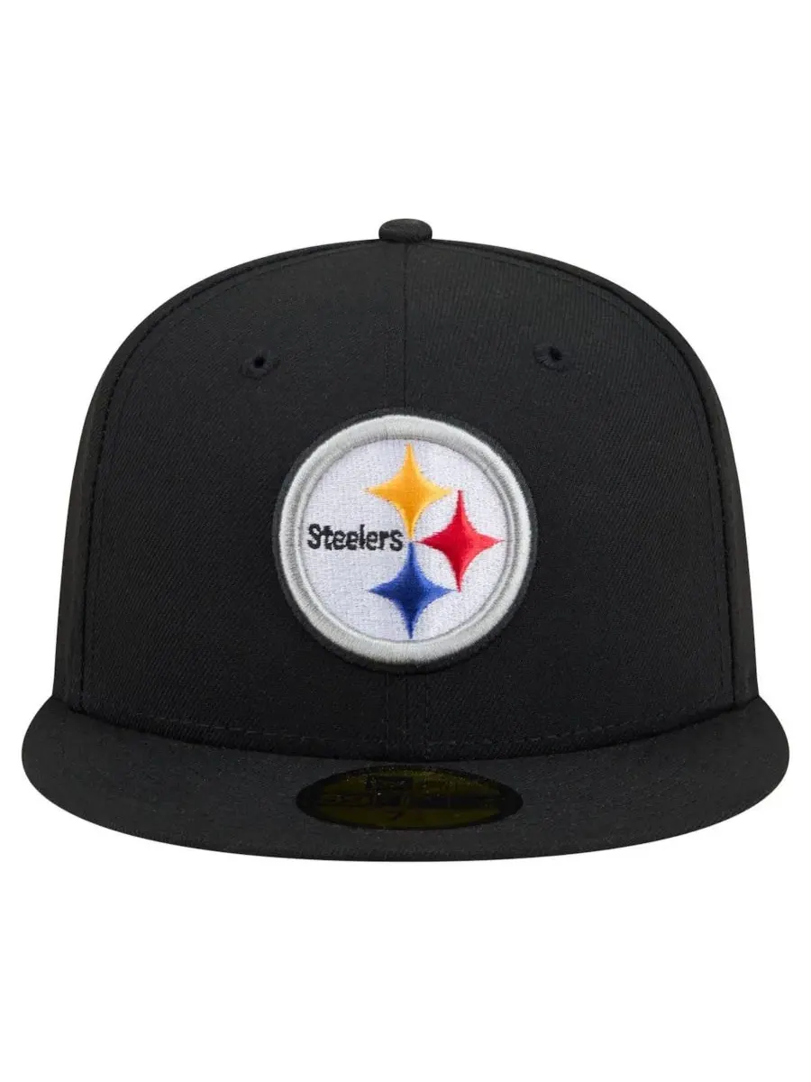 Кепка с высокой тульей и плоским козырьком Pittsburgh Steelers New Era — изображение 2 из 5, черный