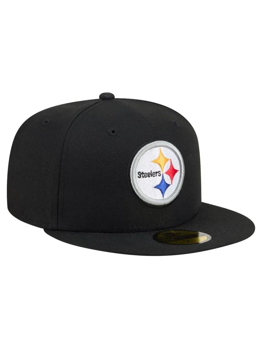 Кепка с высокой тульей и плоским козырьком Pittsburgh Steelers New Era — изображение 3 из 5, черный