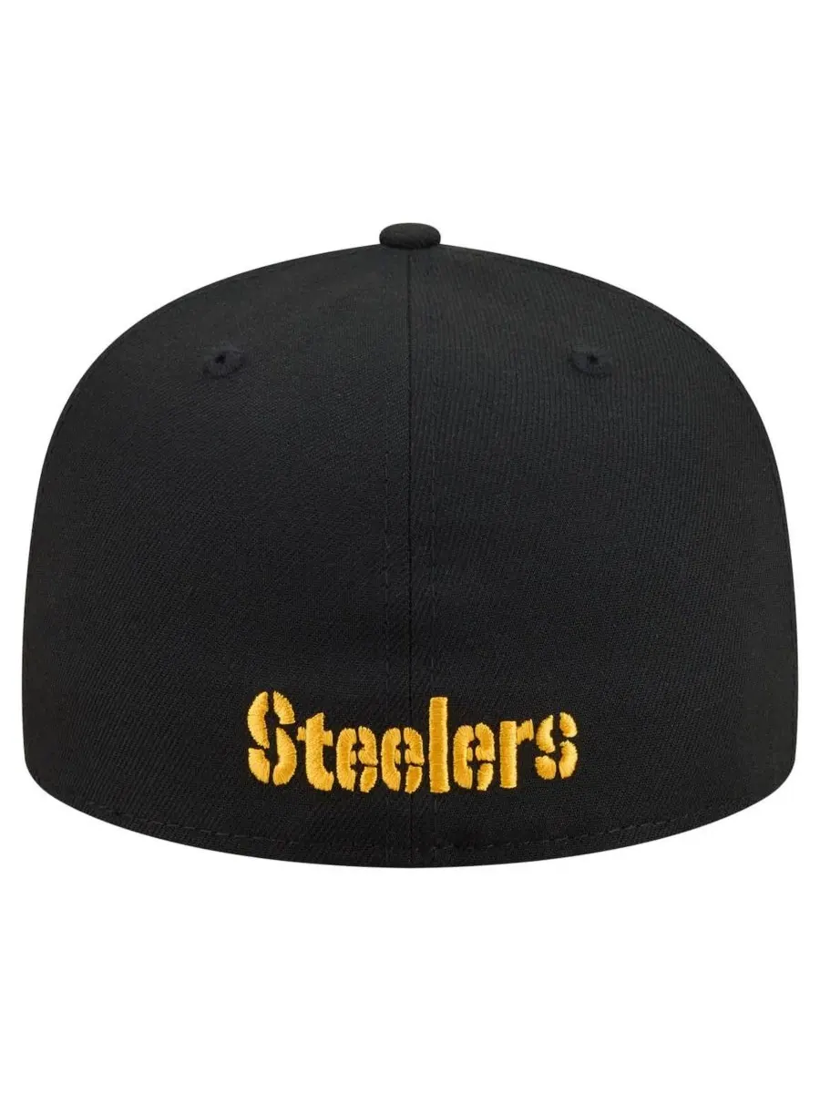 Кепка с высокой тульей и плоским козырьком Pittsburgh Steelers New Era — изображение 4 из 5, черный