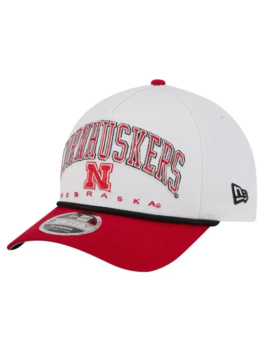 Кепка New Era Nebraska Huskers Arch Two-Tone Rope 9FORTY A-Frame M-Crown