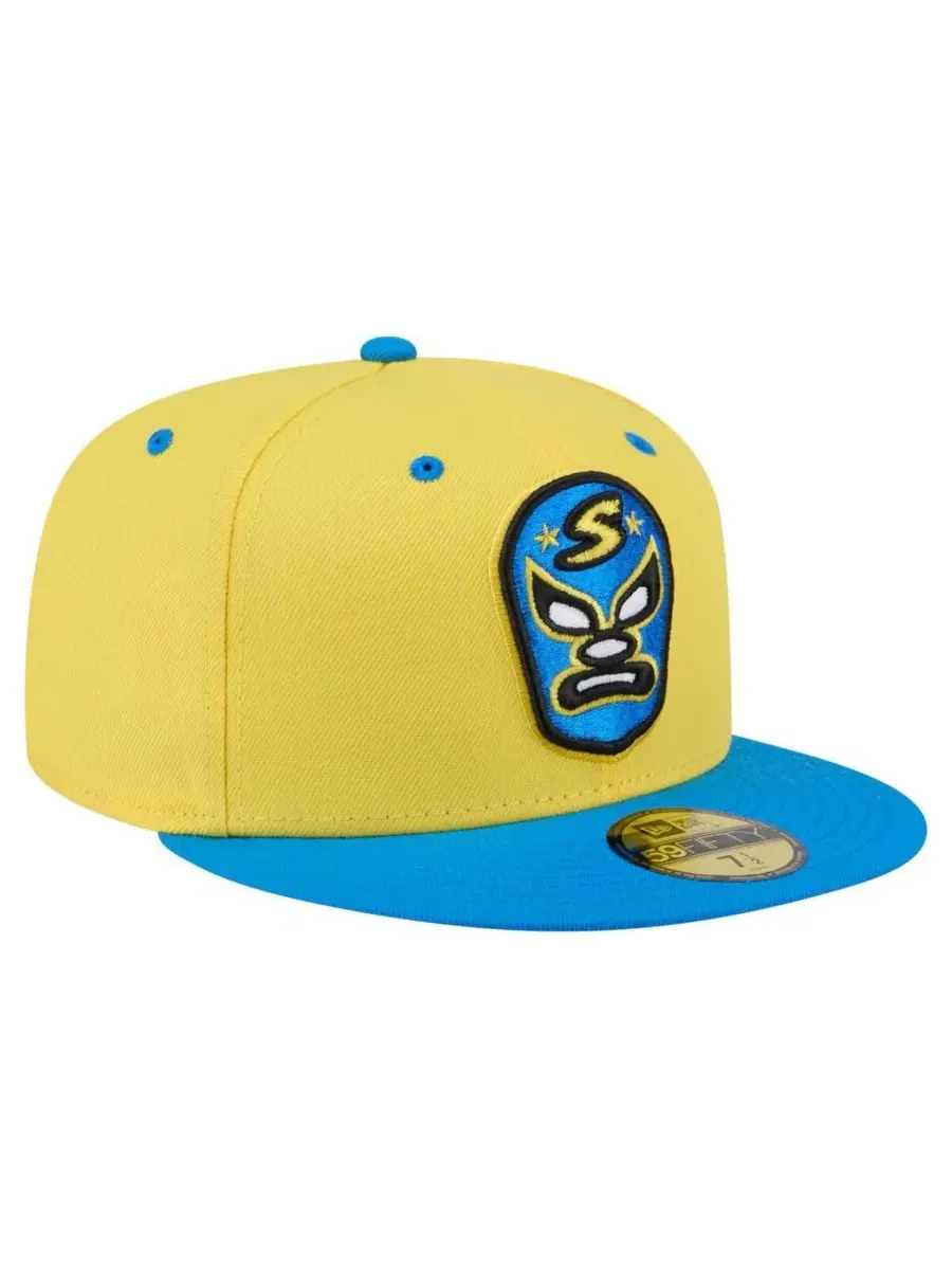 New Era Мужская желто-синяя кепка Sacramento River Cats Copa de la Diversion 59FIFTY — изображение 3 из 4, желтый синий