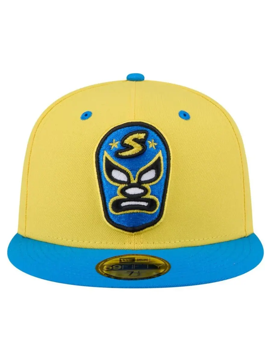 New Era Мужская желто-синяя кепка Sacramento River Cats Copa de la Diversion 59FIFTY — изображение 4 из 4, желтый синий