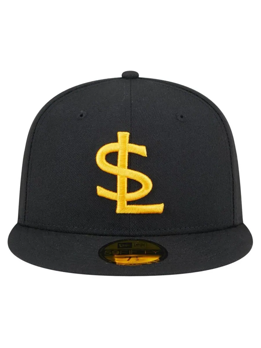 New Era Мужская кепка Salt Lake Bees Authentic Collection 59FIFTY — изображение 2 из 4, черный белый