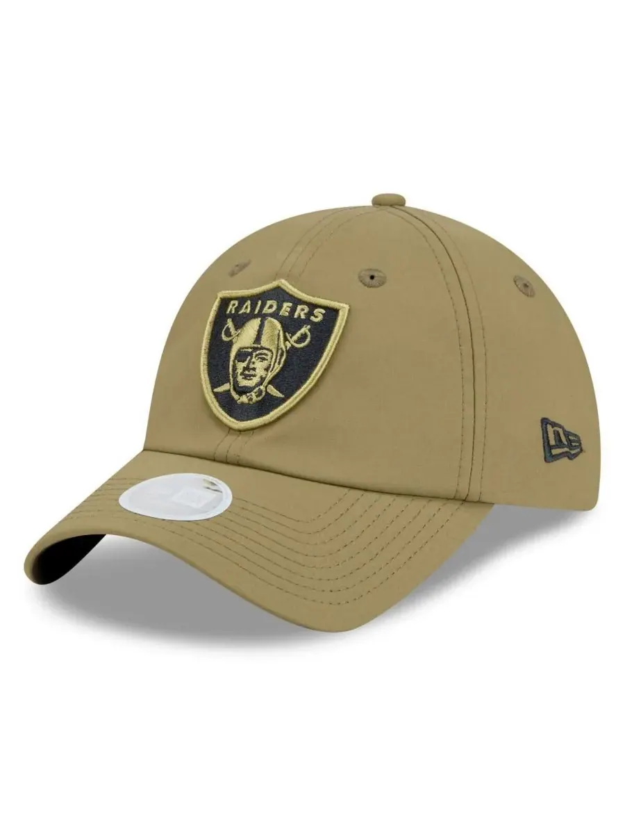 New Era Женская зеленая регулируемая кепка Las Vegas Raiders 2025 Salute to Service с символикой — изображение 3 из 4
