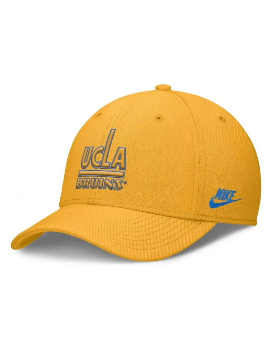 Мужская золотистая кепка UCLA Bruins Rise Academic Dri-FIT Flex Nike