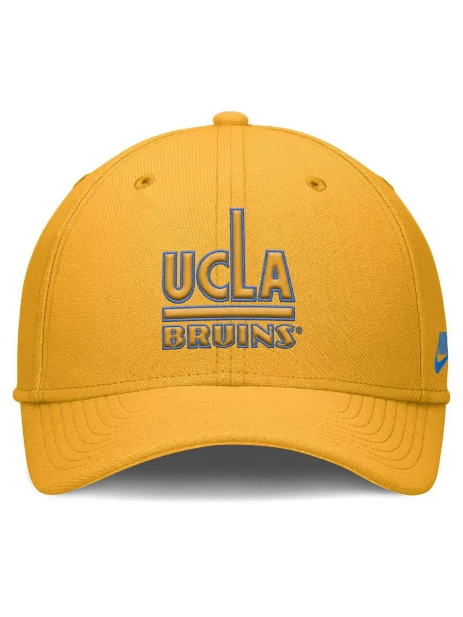 Мужская золотистая кепка UCLA Bruins Rise Academic Dri-FIT Flex Nike — изображение 2 из 4, золото