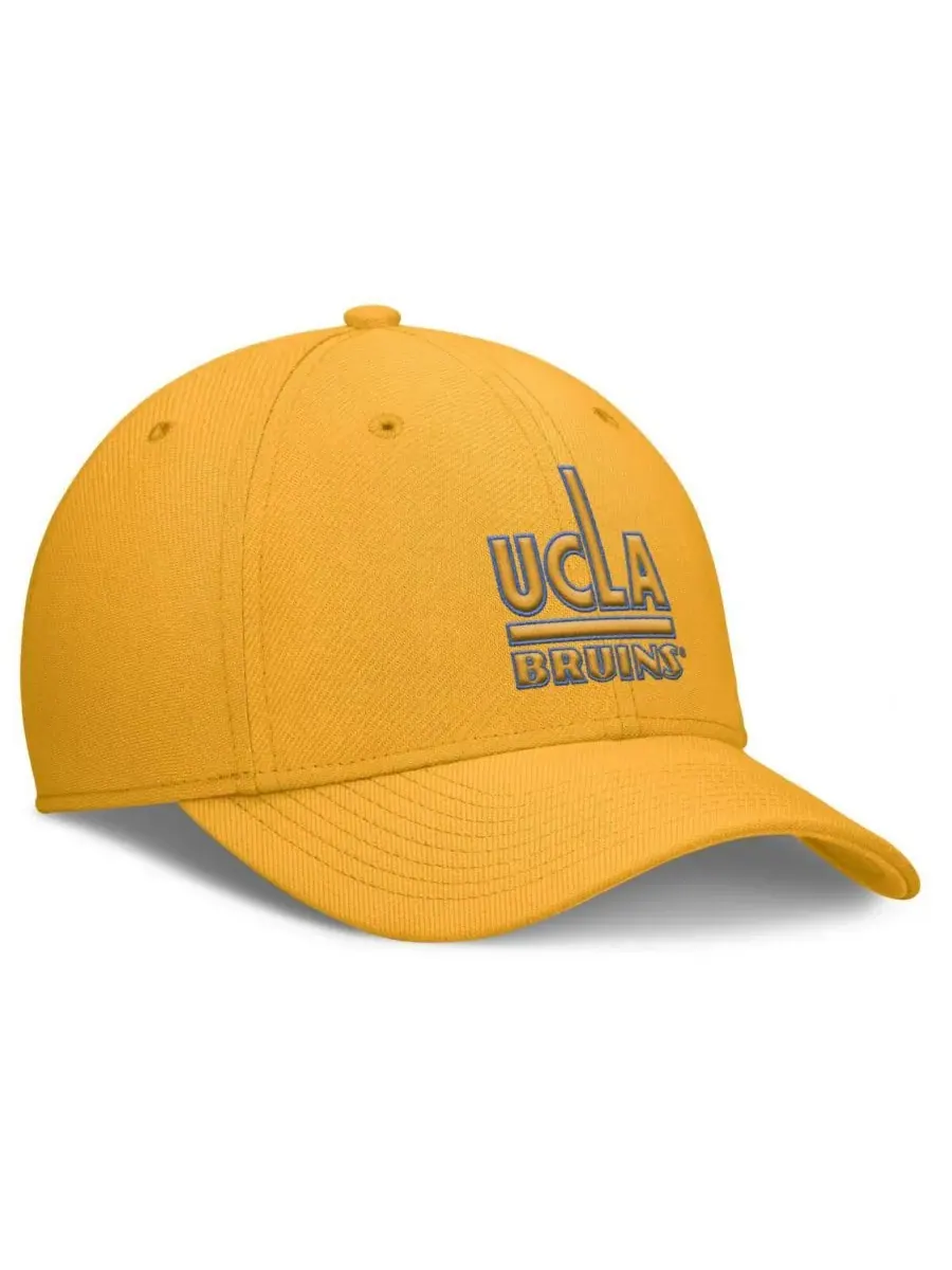 Мужская золотистая кепка UCLA Bruins Rise Academic Dri-FIT Flex Nike — изображение 3 из 4, золото