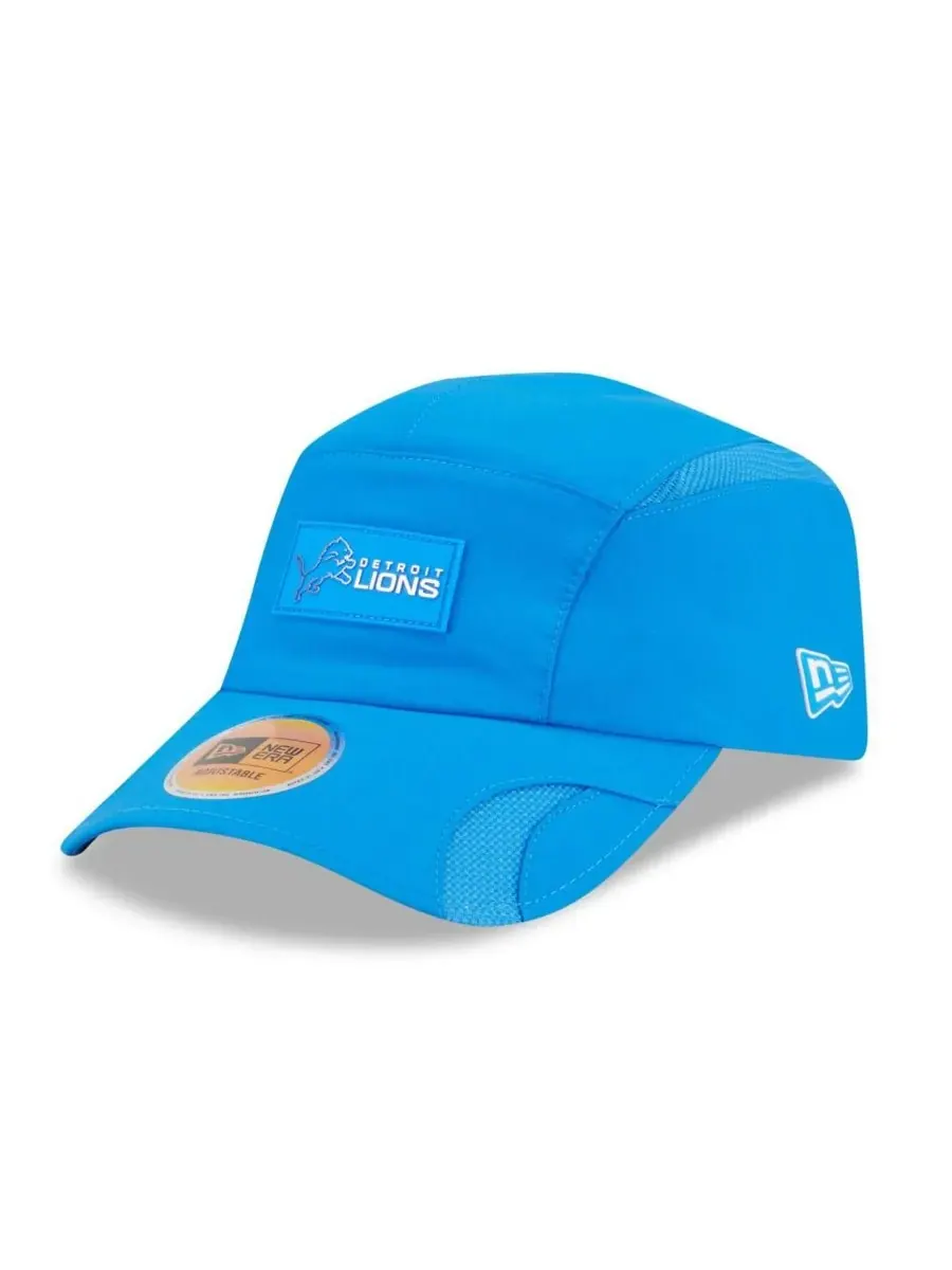 New Era Мужская синяя регулируемая кепка Detroit Lions 2025 Sideline Runner
