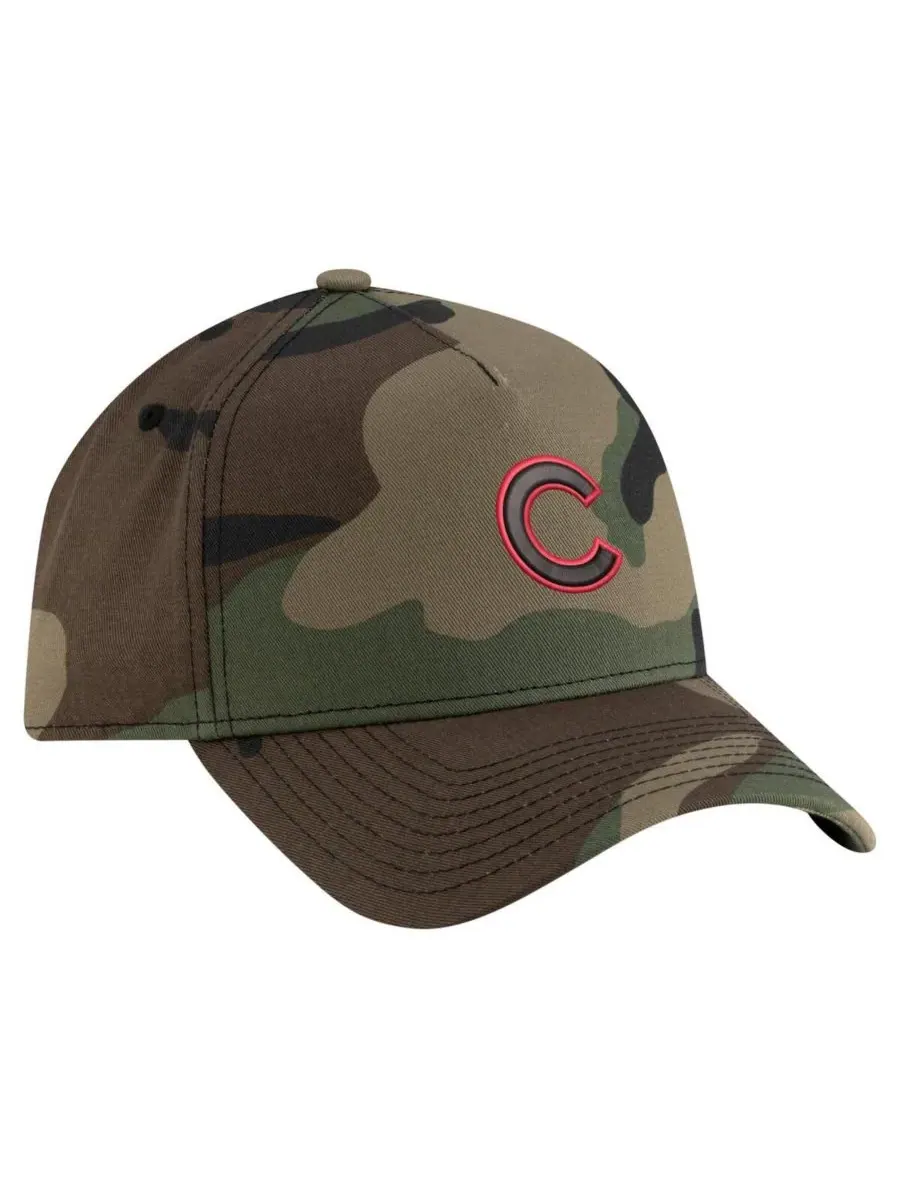 New Era Мужская камуфляжная кепка Chicago Cubs Woodland Team Pop 9FORTY A-Frame с регулируемой — изображение 4 из 5