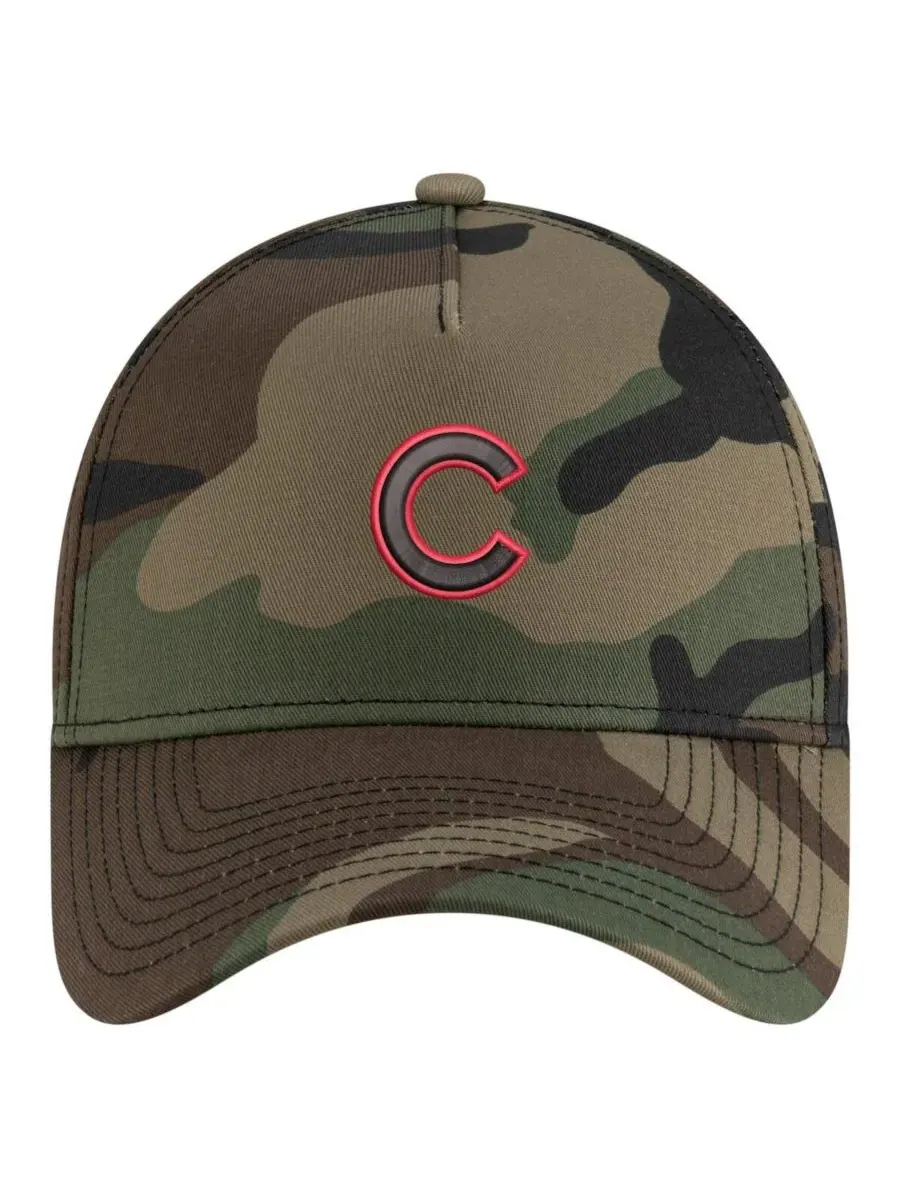 New Era Мужская камуфляжная кепка Chicago Cubs Woodland Team Pop 9FORTY A-Frame с регулируемой — изображение 5 из 5