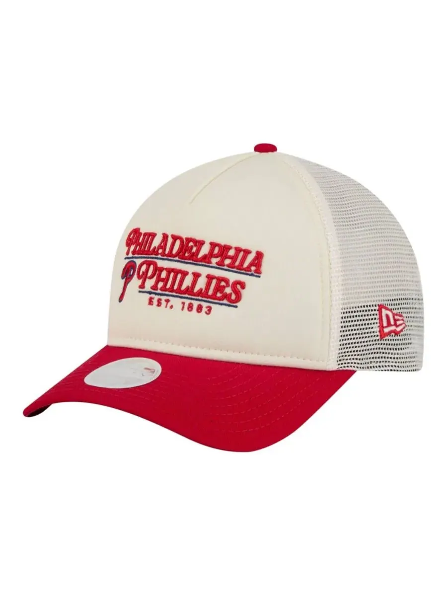 Бейсболка кепка с вышивкой Philadelphia Phillies Retro 9FORTY M-Crown A-Frame Trucker New Era