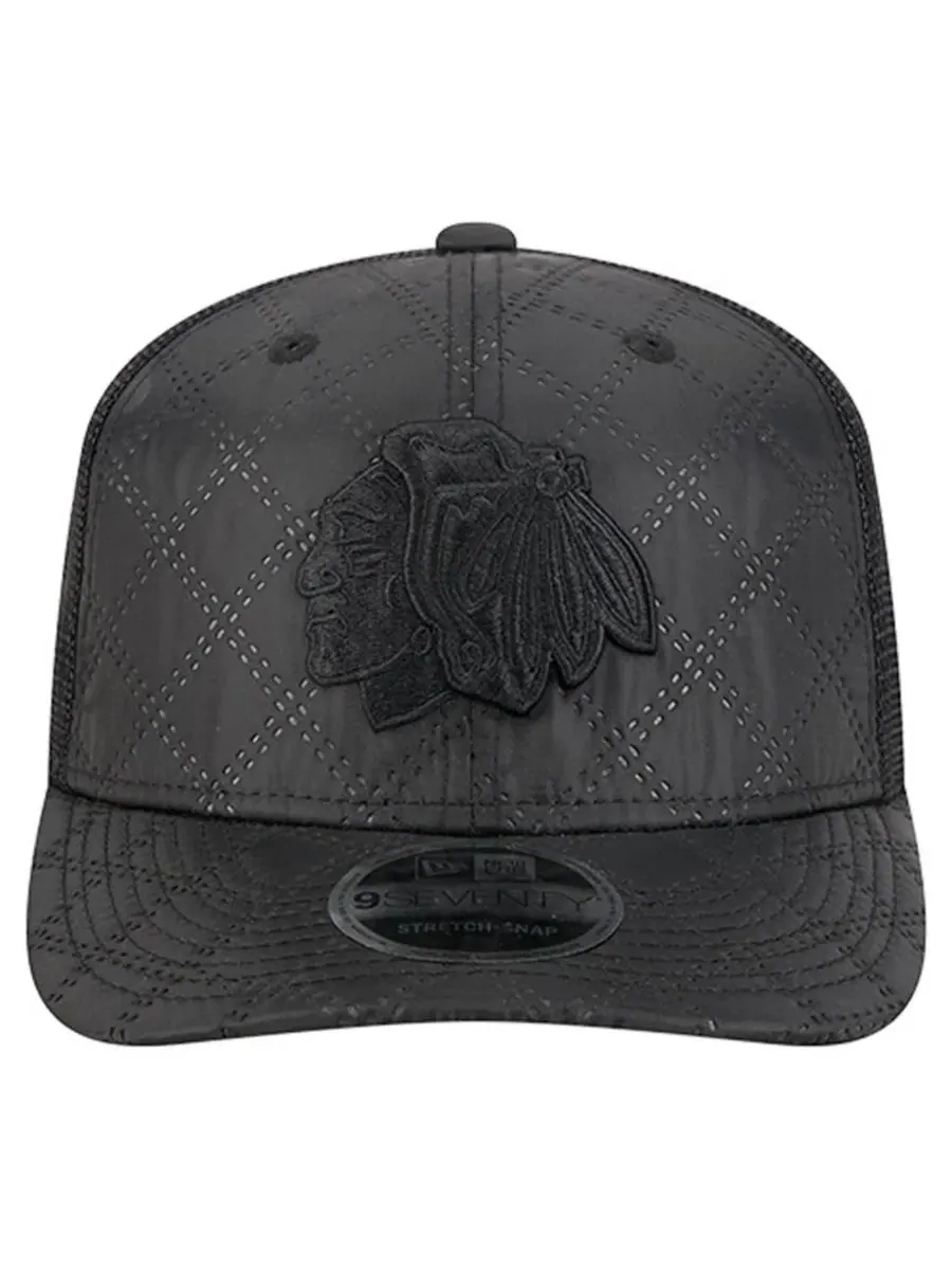 Кепка-тракер с козырьком Chicago Blackhawks Quilted 9SEVENTY New Era — изображение 5 из 5, черный