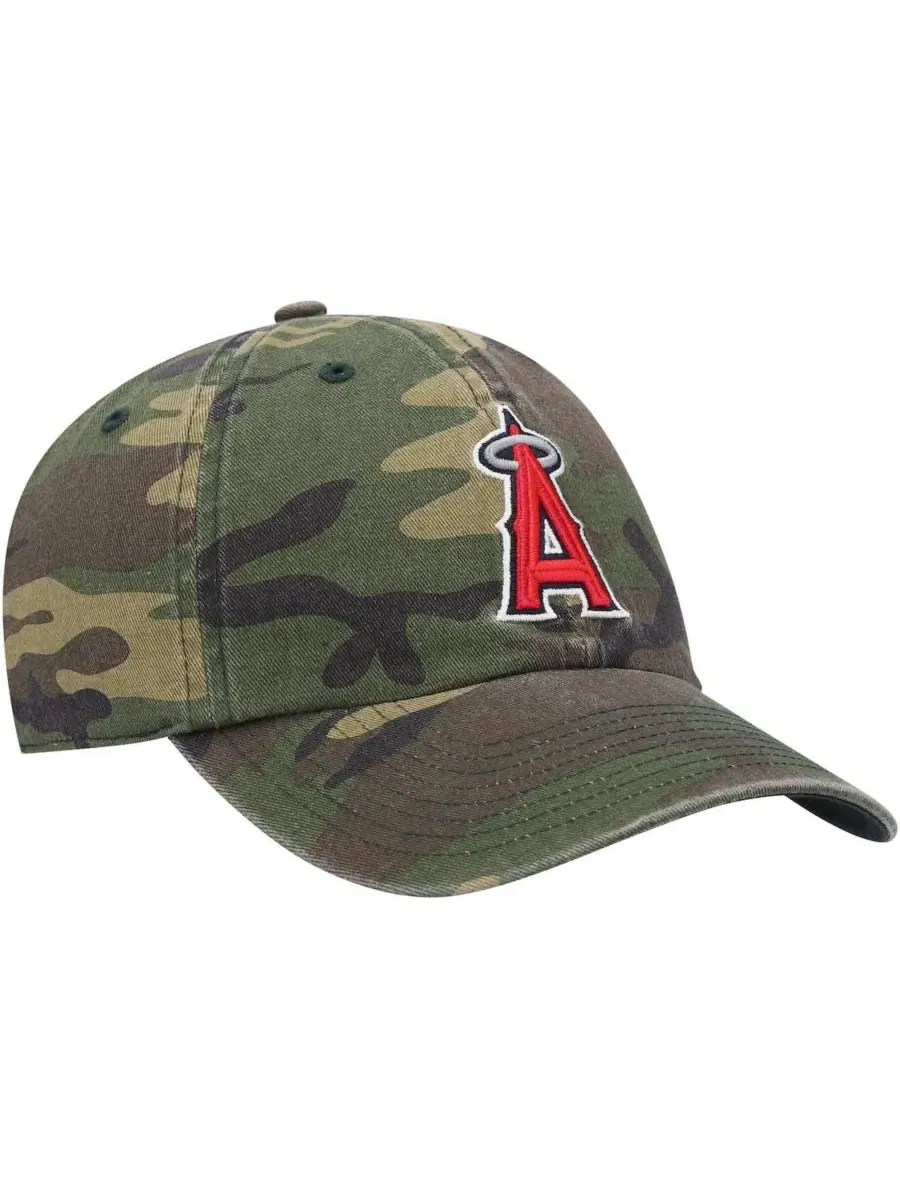 Кепка с вышивкой Los Angeles Angels, Camo '47 Brand — изображение 5 из 5, камуфляж