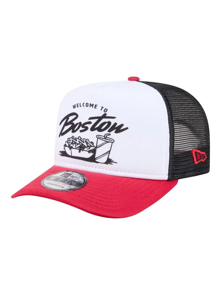 Кепка-тракер с принтом Foodie A-Frame 9FIFTY New Era — изображение 3 из 5, белый красный