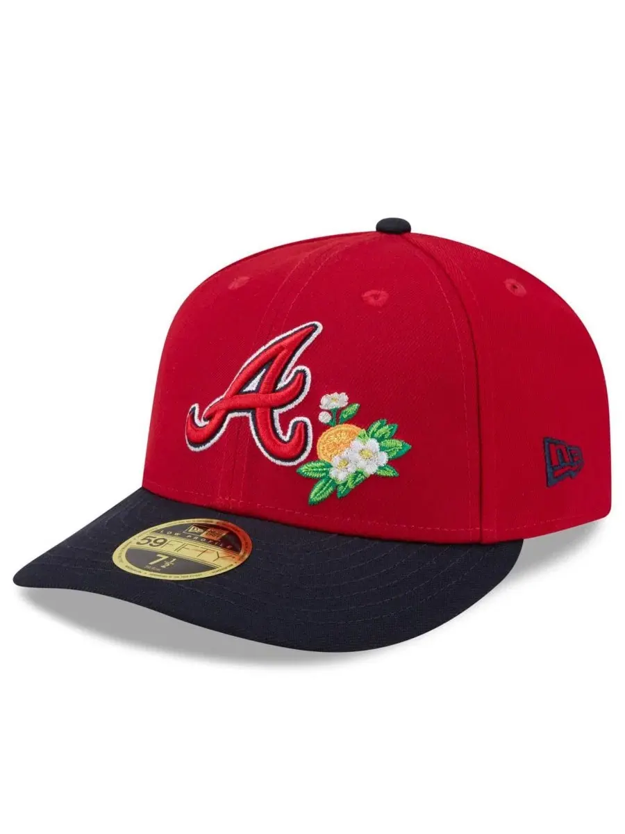 Кепка New Era Atlanta Braves 2026 Spring Training Low Profile 59FIFTY — изображение 3 из 4, красный темно-синий