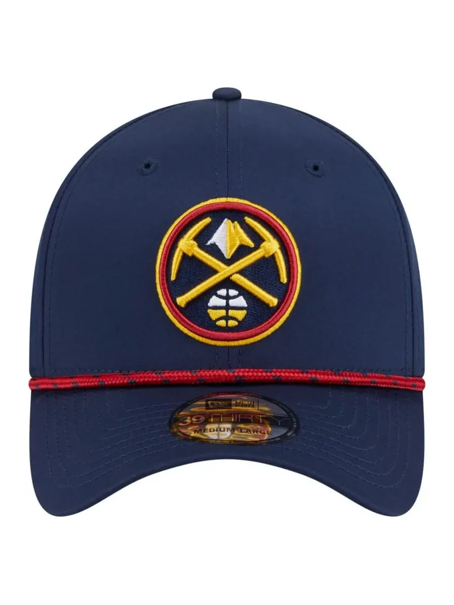 New Era Мужская темно-синяя кепка Denver Nuggets Featherweight Poly Rope Flex 39Thirty — изображение 2 из 4, темно-синий
