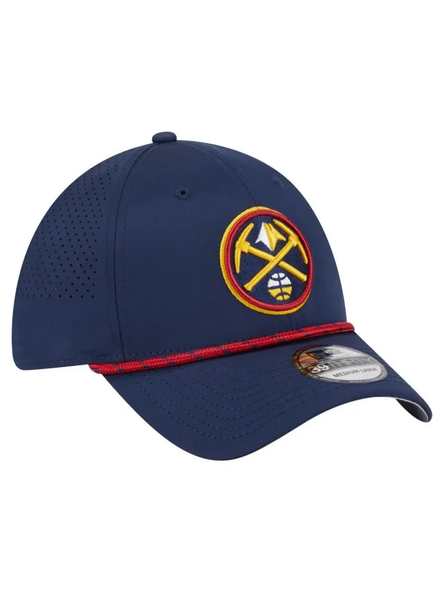 New Era Мужская темно-синяя кепка Denver Nuggets Featherweight Poly Rope Flex 39Thirty — изображение 3 из 4, темно-синий