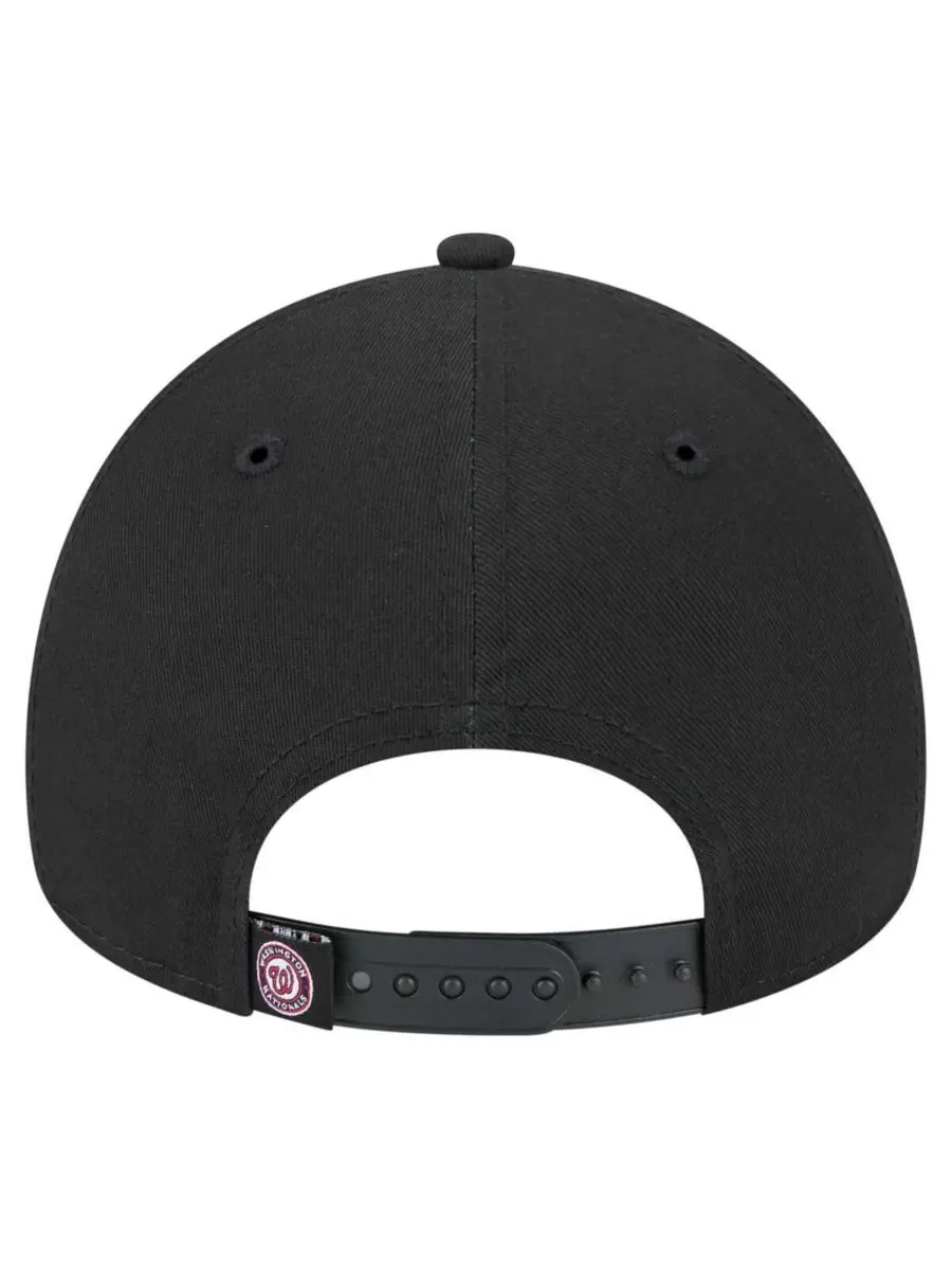 New Era Мужская черная регулируемая бейсболка Washington Nationals 9FORTY A-Frame — изображение 3 из 5, черный