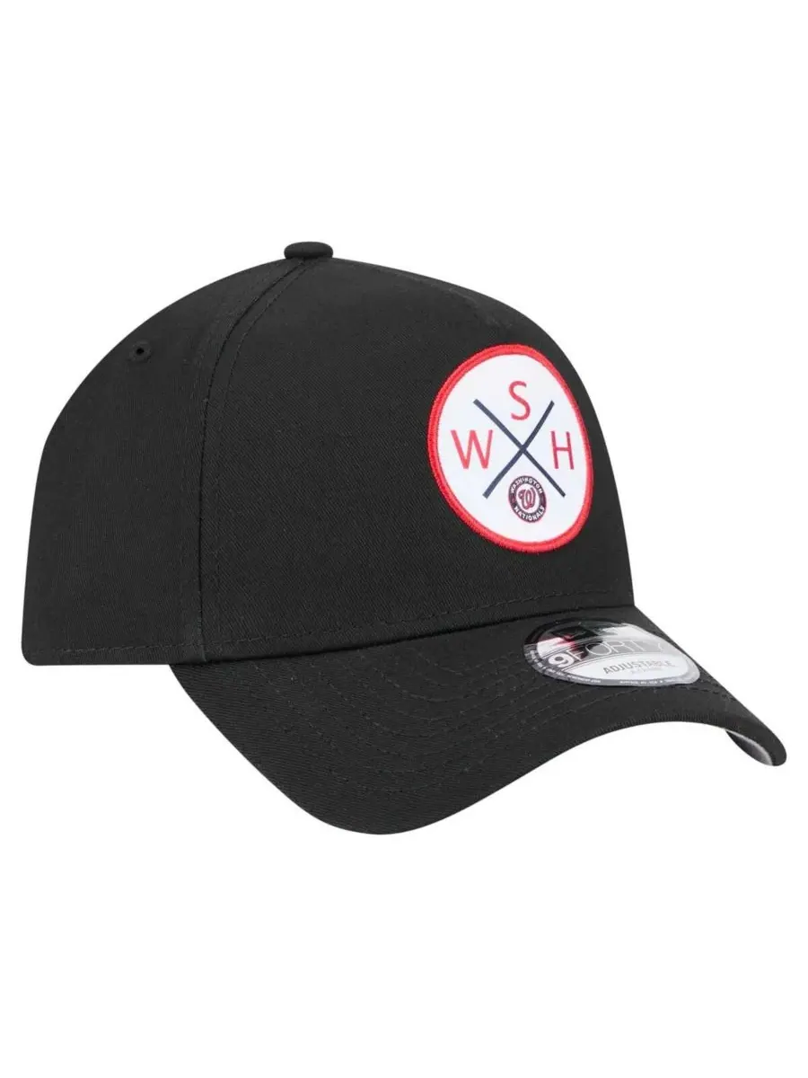New Era Мужская черная регулируемая бейсболка Washington Nationals 9FORTY A-Frame — изображение 4 из 5, черный