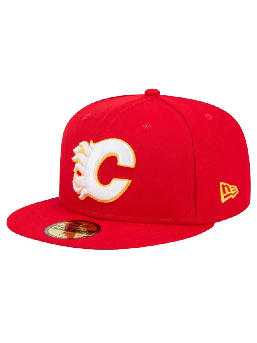 New Era Мужская красная бейсболка Calgary Flames Core 59FIFTY