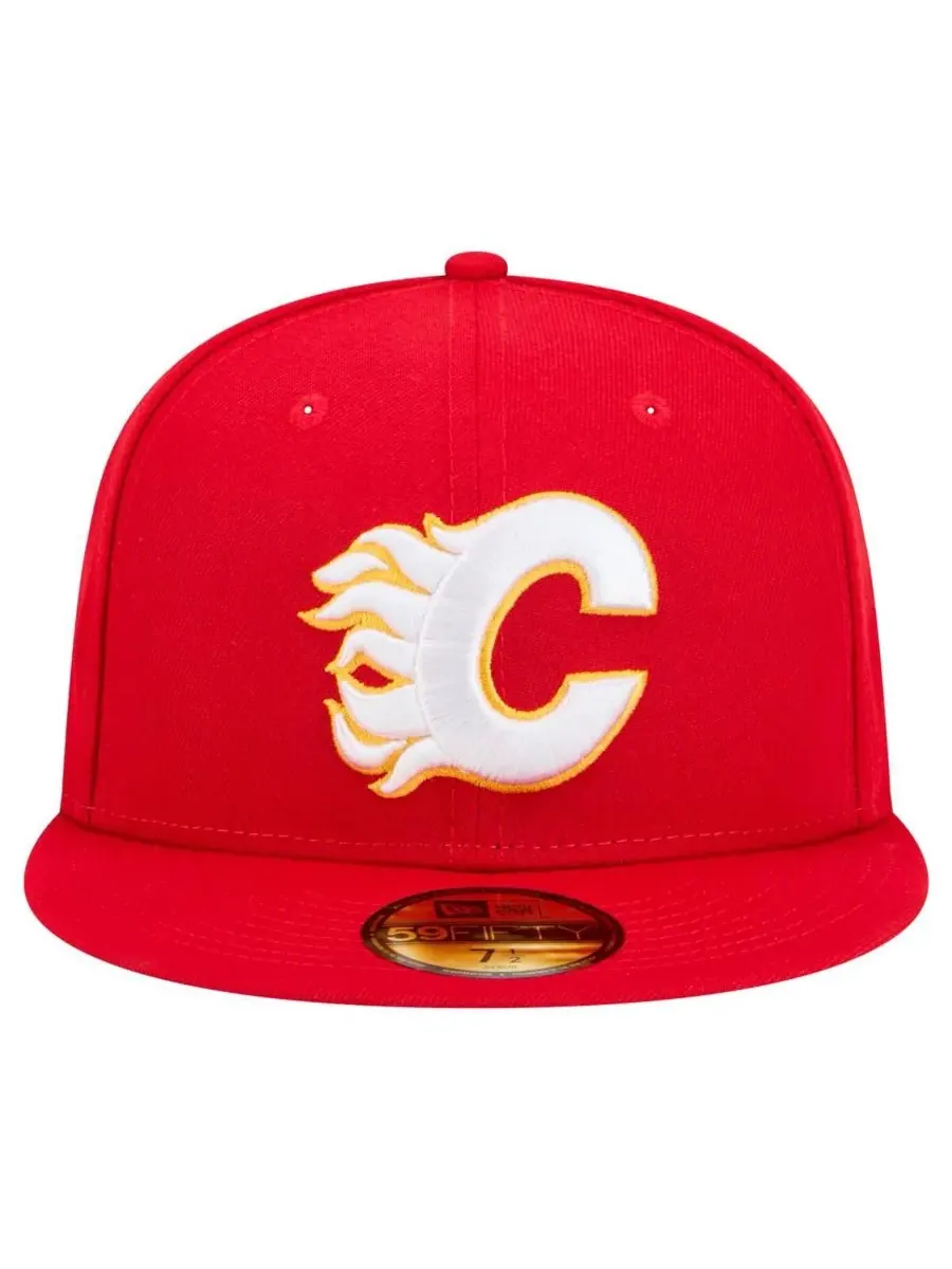 New Era Мужская красная бейсболка Calgary Flames Core 59FIFTY — изображение 2 из 5, красный