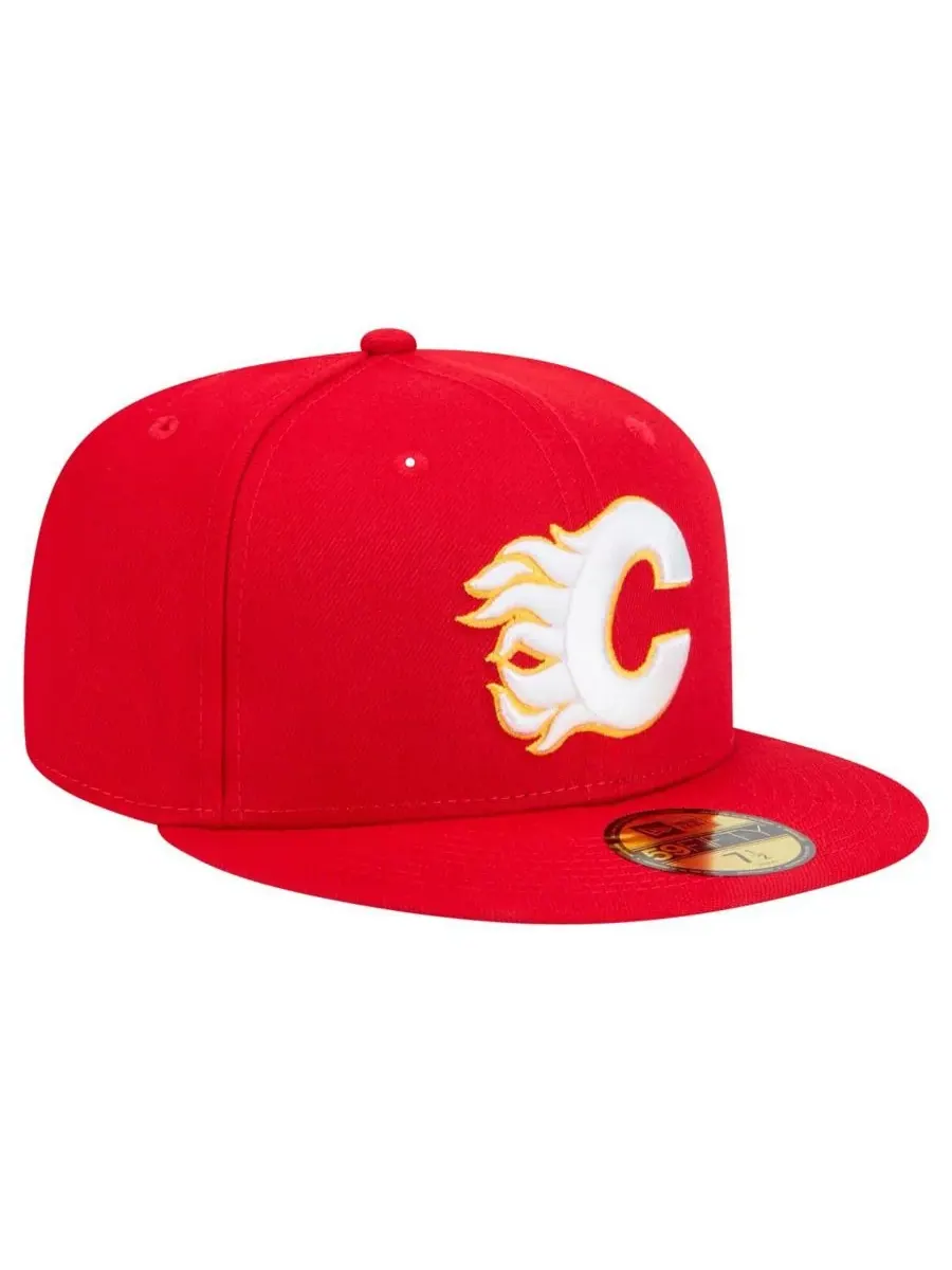 New Era Мужская красная бейсболка Calgary Flames Core 59FIFTY — изображение 3 из 5, красный
