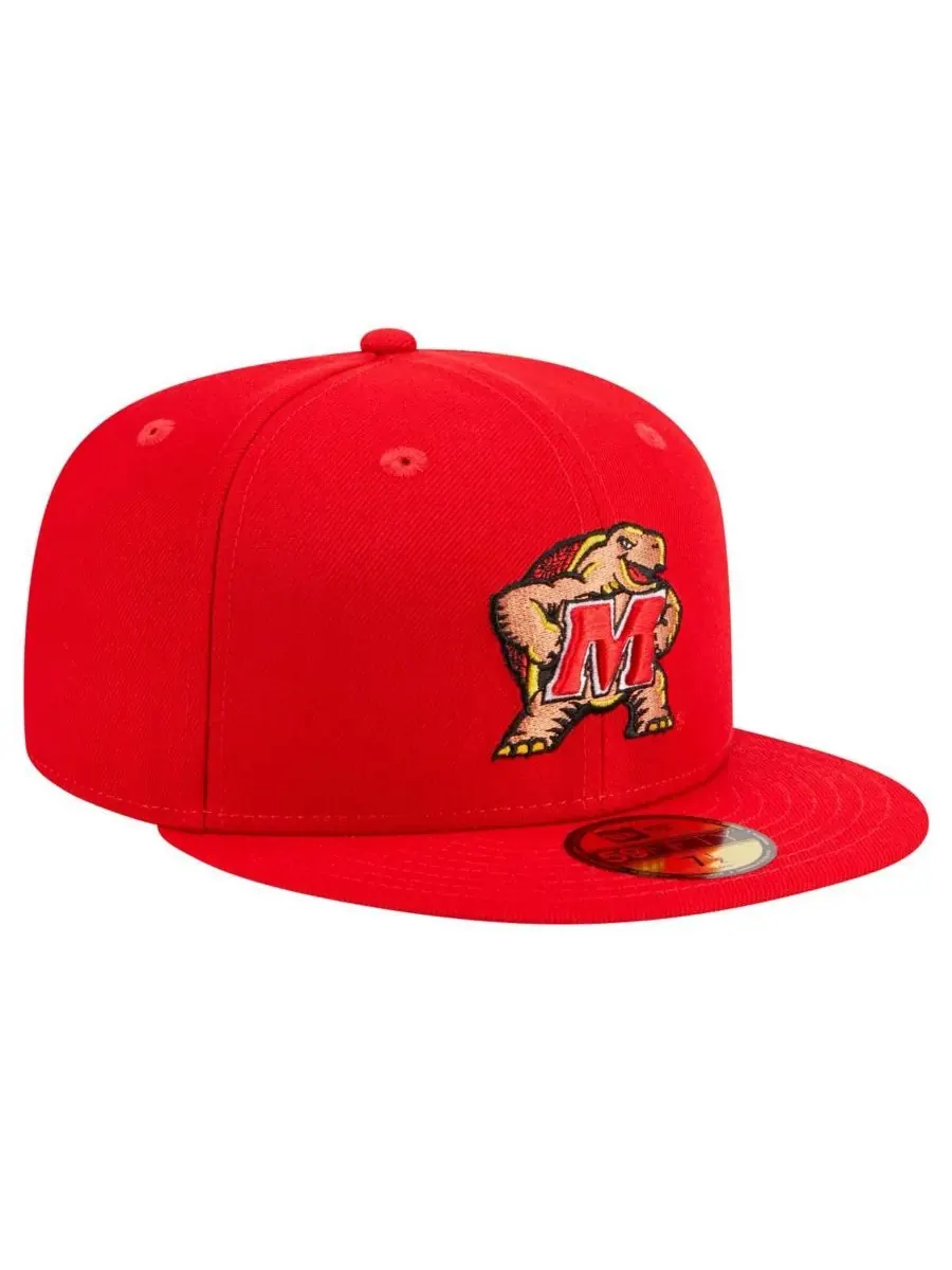 New Era Мужская красная бейсболка Maryland Terrapins 59FIFTY — изображение 3 из 5, красный