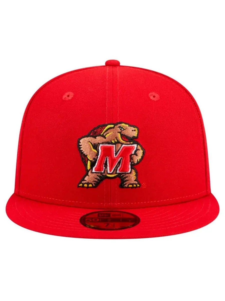 New Era Мужская красная бейсболка Maryland Terrapins 59FIFTY — изображение 5 из 5, красный