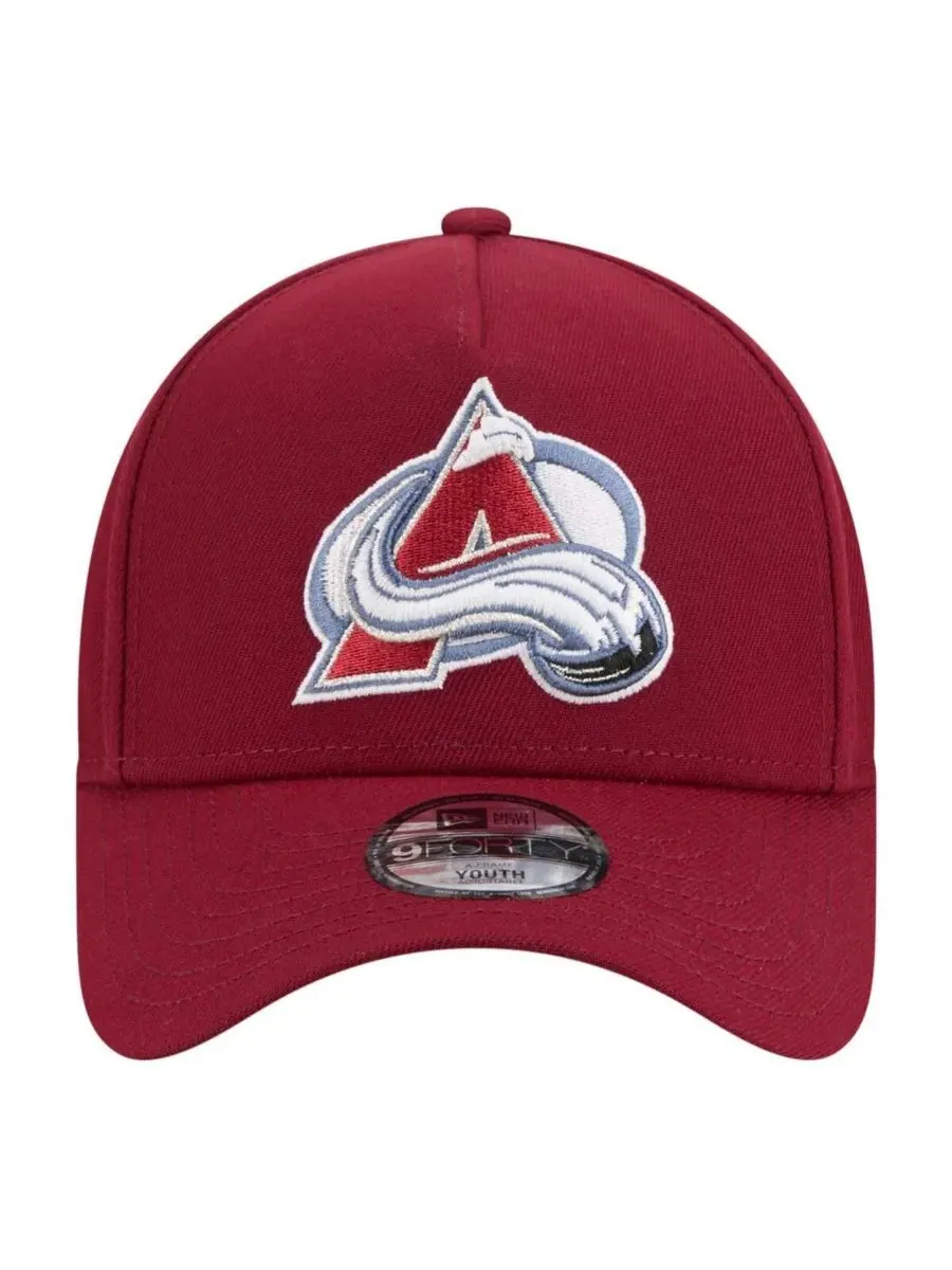 Бейсболка Big Boys and Girls бордового цвета Colorado Avalanche 9FORTY A-Frame с регулируемой — изображение 3 из 5, бордовый