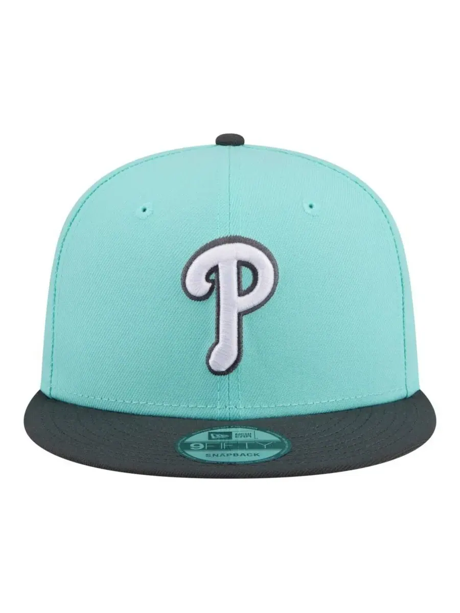 Кепка-снэпбек с вышитым логотипом Philadelphia Phillies New Era — изображение 2 из 5, темно-серый