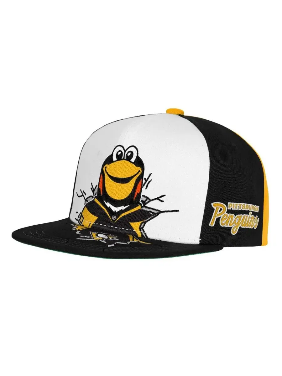 Кепка-снэпбек с вышивкой маскота Pittsburgh Penguins Mitchell & Ness