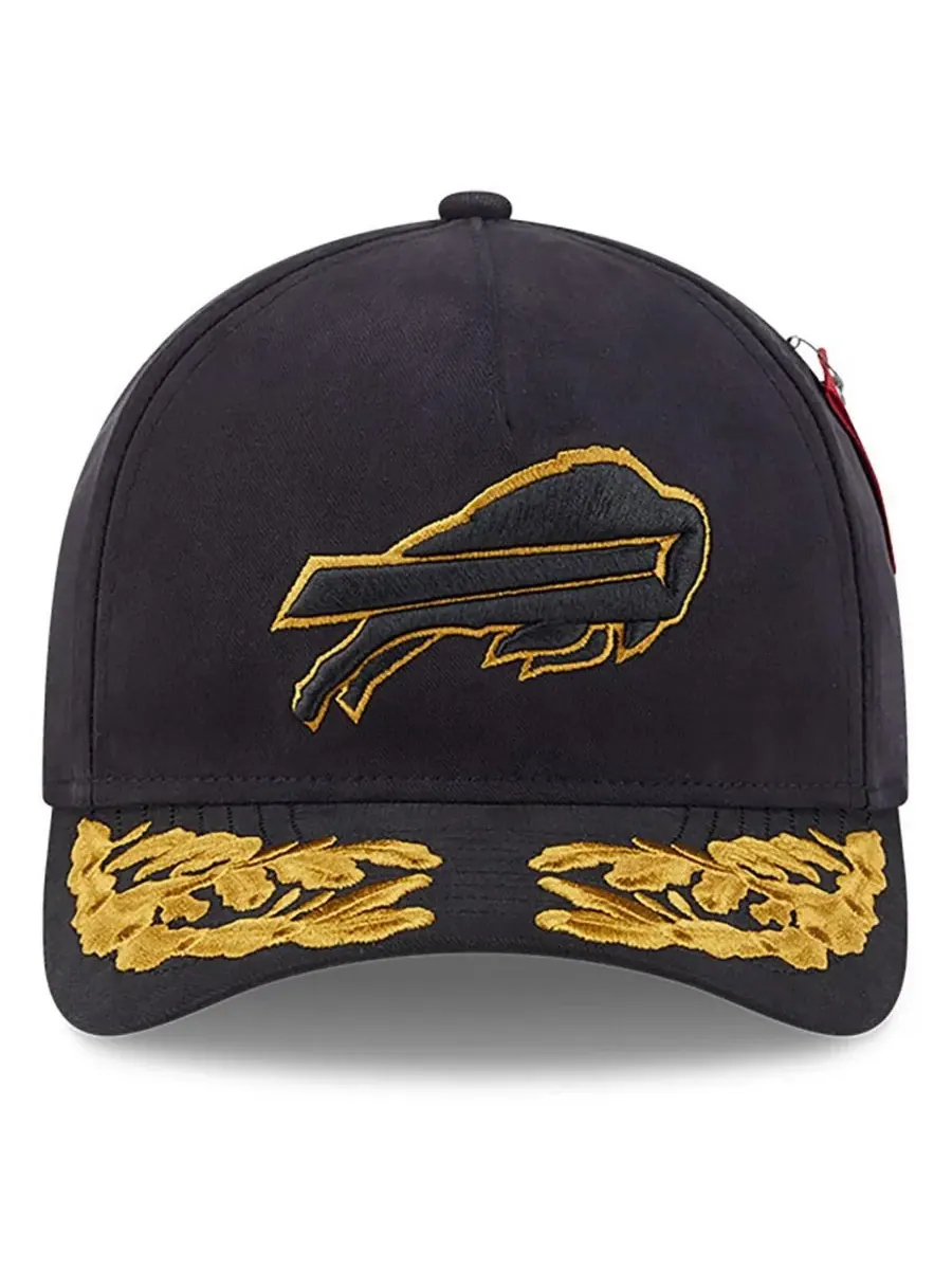 New Era Мужская регулируемая кепка Alpha Industries Buffalo Bills A-Frame 9FORTY черного цвета от — изображение 3 из 4
