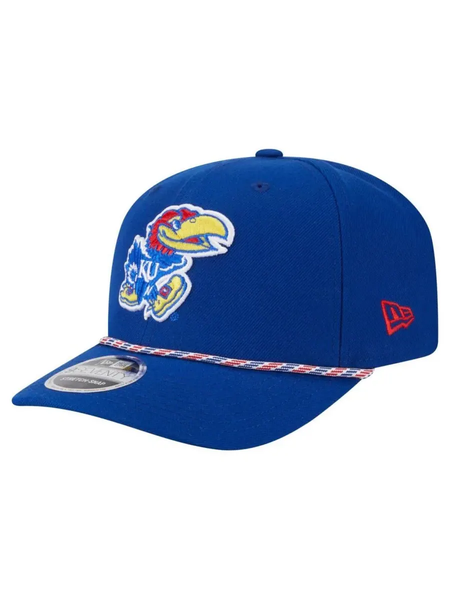 New Era Мужская бейсболка Royal Kansas Jayhawks Game Day Multi-Rope 9SEVENTY Stretch-Snap Hat
