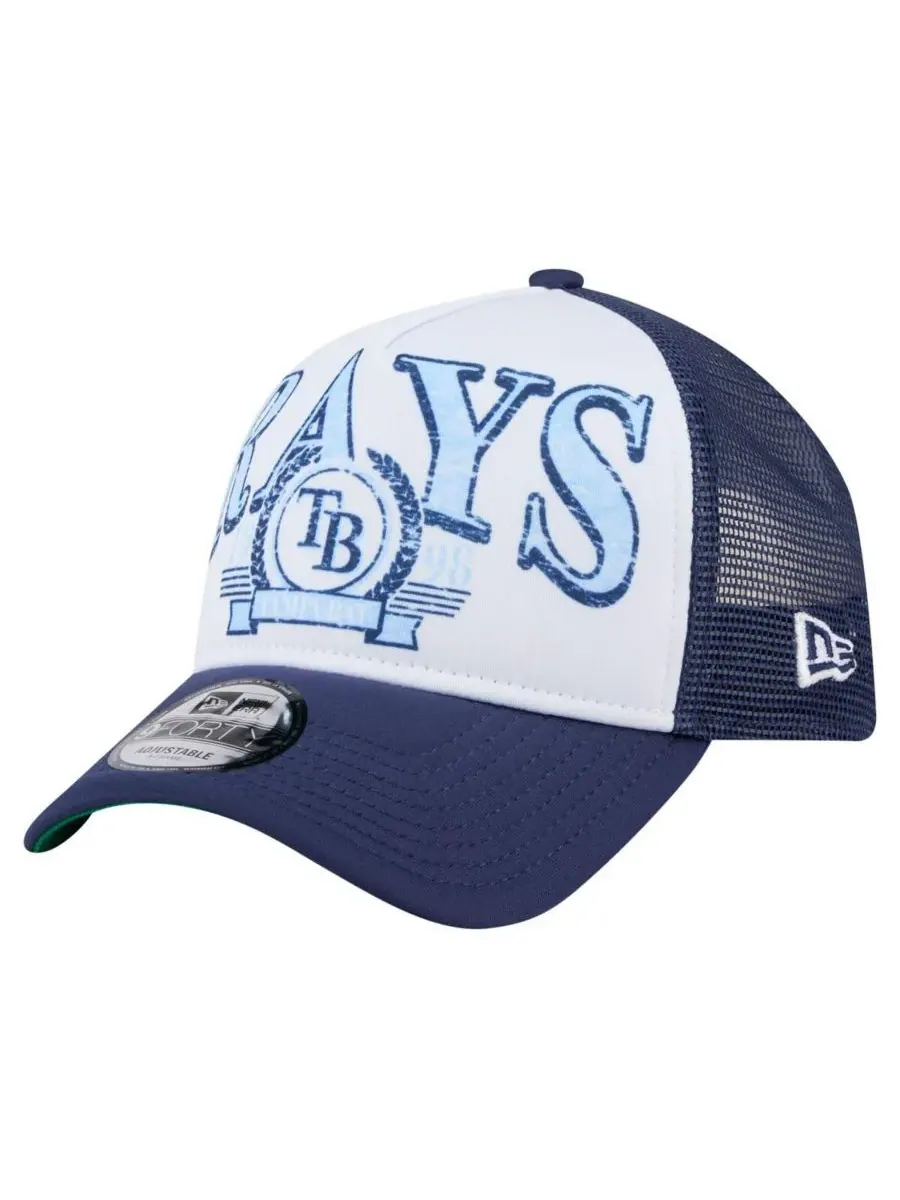 New Era Мужская темно-синяя кепка-тракер Tampa Bay Rays с эффектом потертости, регулируемая, модель