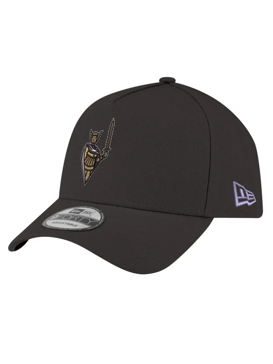 New Era Мужская регулируемая кепка Eclipse Black Golden State Valkyries Core Logo A-Frame 9FORTY