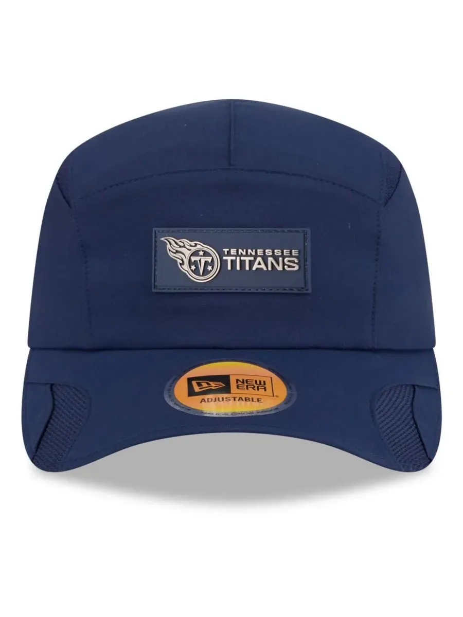 New Era Мужская темно-синяя регулируемая бейсболка Tennessee Titans 2025 Sideline Runner — изображение 5 из 5, темно-синий
