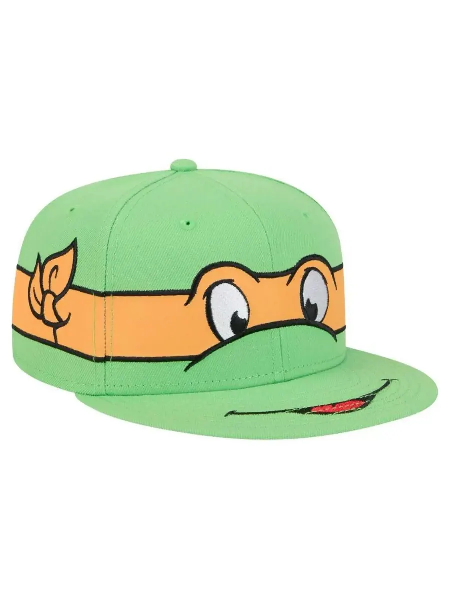 New Era Мужская зеленая кепка-снепбэк Teenage Mutant Ninja Turtles Michelangelo 9Fifty — изображение 4 из 5, зеленый
