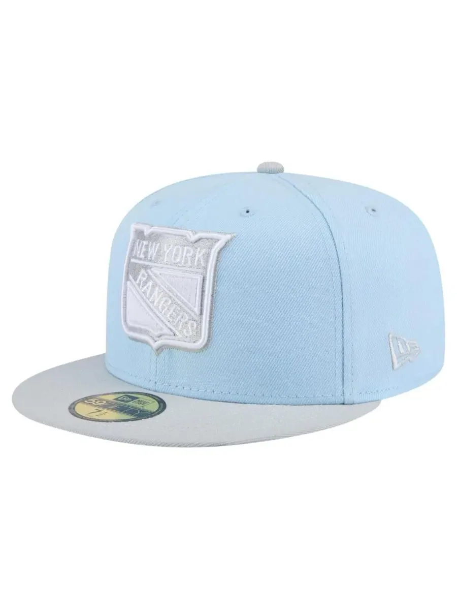 New Era Мужская светло-голубая/серая кепка New York Rangers Color Pack 2-Tone 59FIFTY