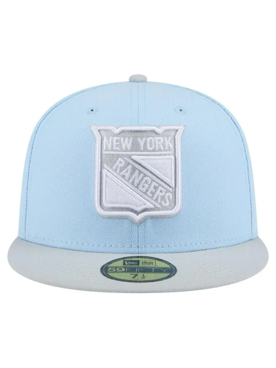 New Era Мужская светло-голубая/серая кепка New York Rangers Color Pack 2-Tone 59FIFTY — изображение 2 из 4