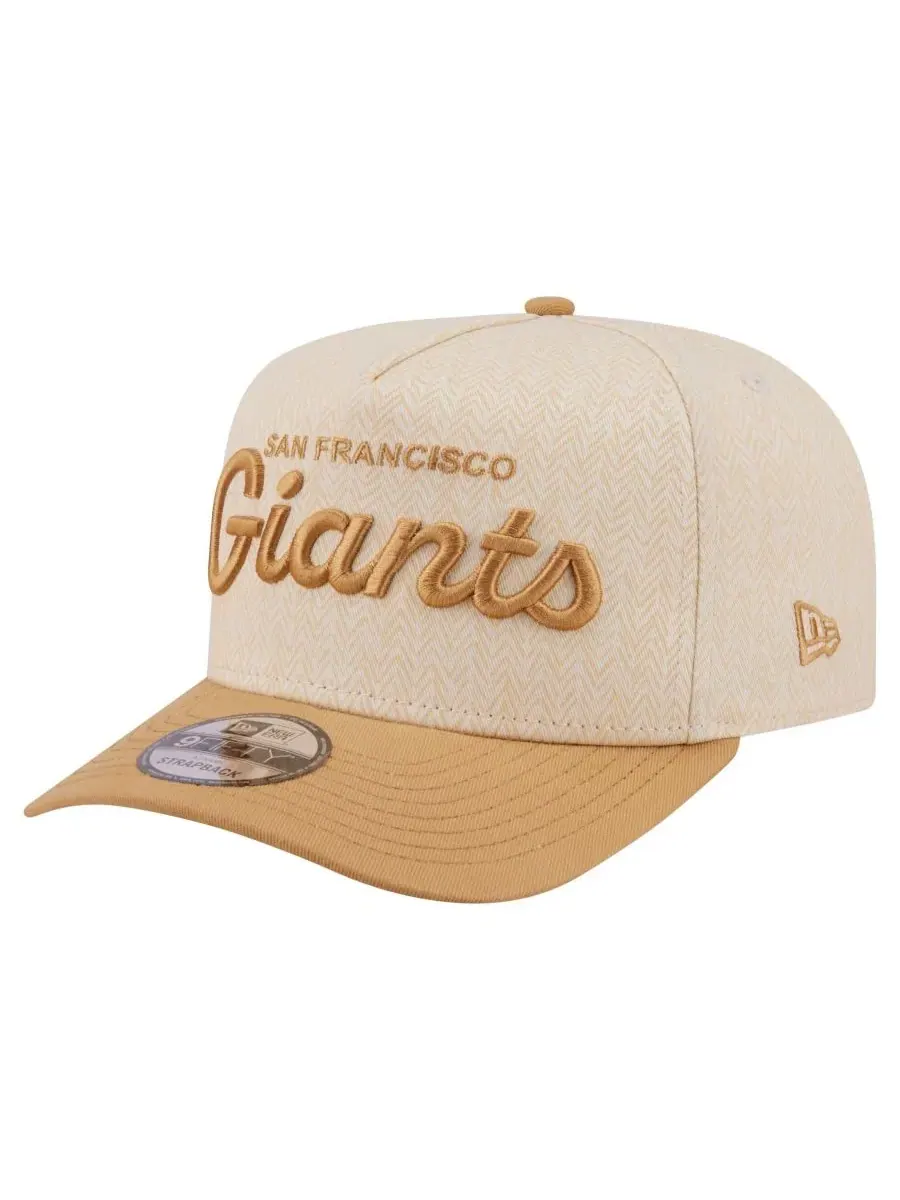 Бейсболка-снэпбек New Era San Francisco Giants Herringbone 9FIFTY A-Frame — изображение 3 из 5, кремовый хаки