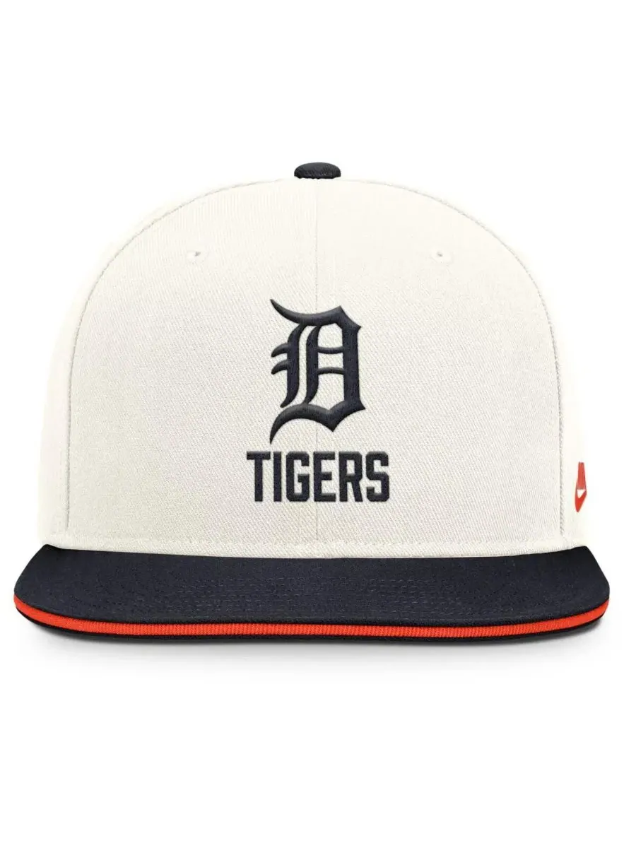 Кепка-снэпбек с вышивкой Detroit Tigers Cooperstown Pro Dri-FIT Nike — изображение 4 из 4, кремовый темно-синий