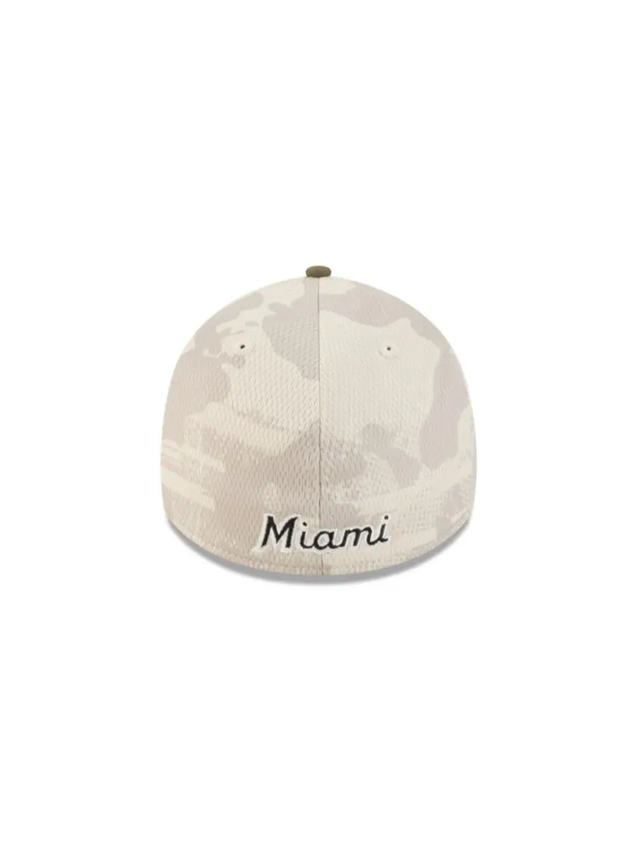 New Era Мужская светло-бежевая/оливковая кепка Miami Marlins 2025, посвященная Дню вооруженных сил — изображение 5 из 7