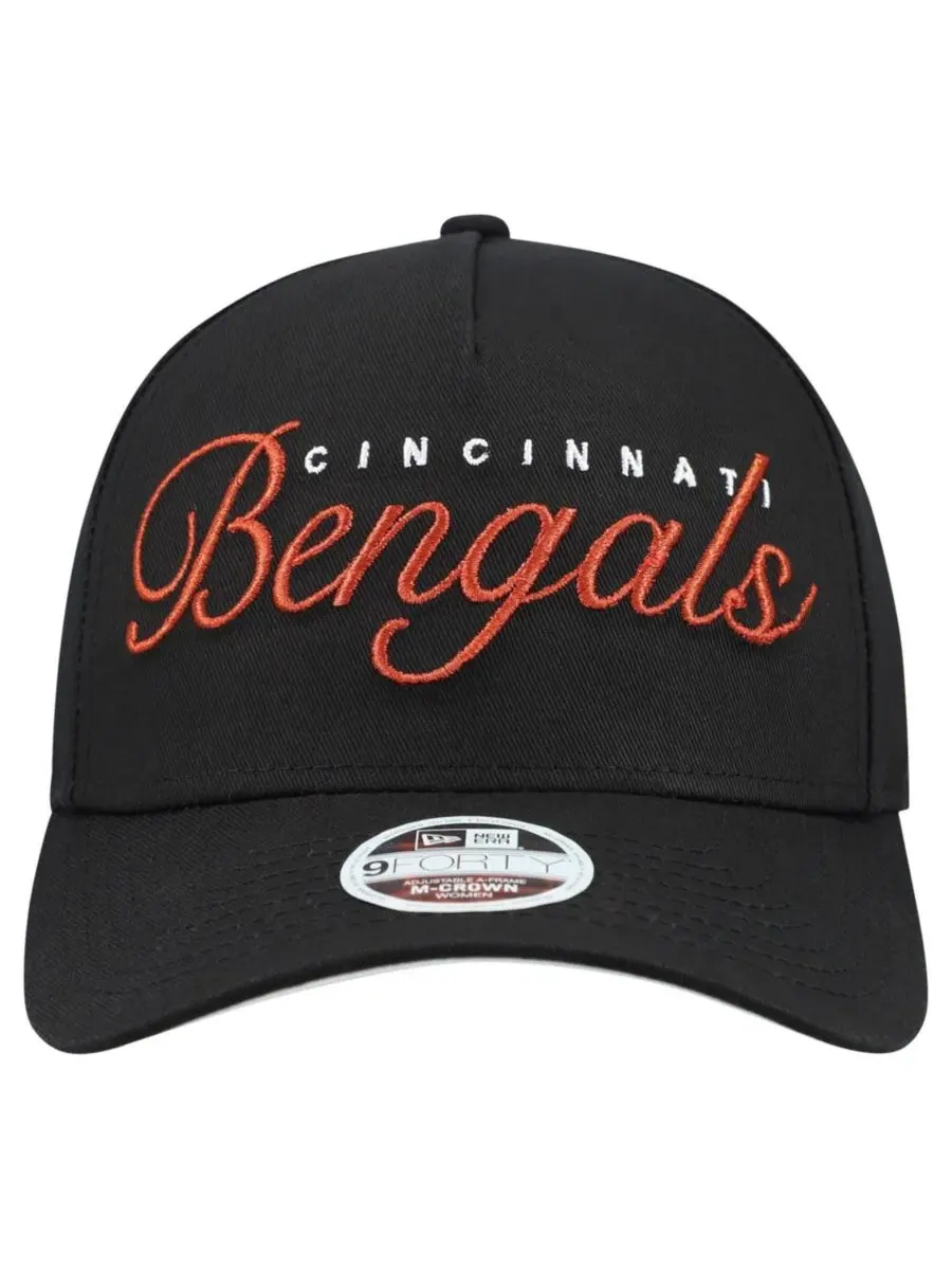 Кепка с вышивкой Cincinnati Bengals Metallic New Era — изображение 3 из 5, черный