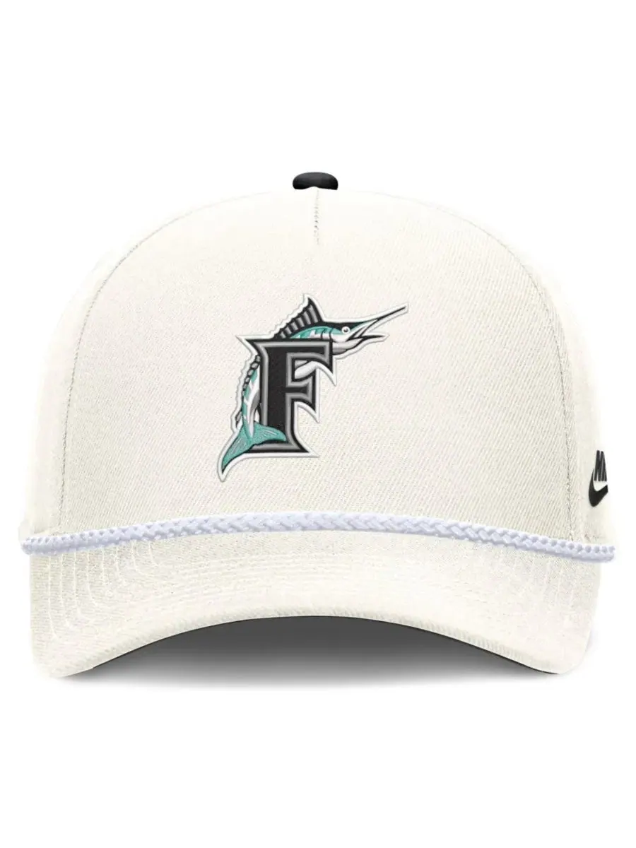 Бейсболка Nike с винтажным логотипом Florida Marlins — изображение 2 из 5, бежевый