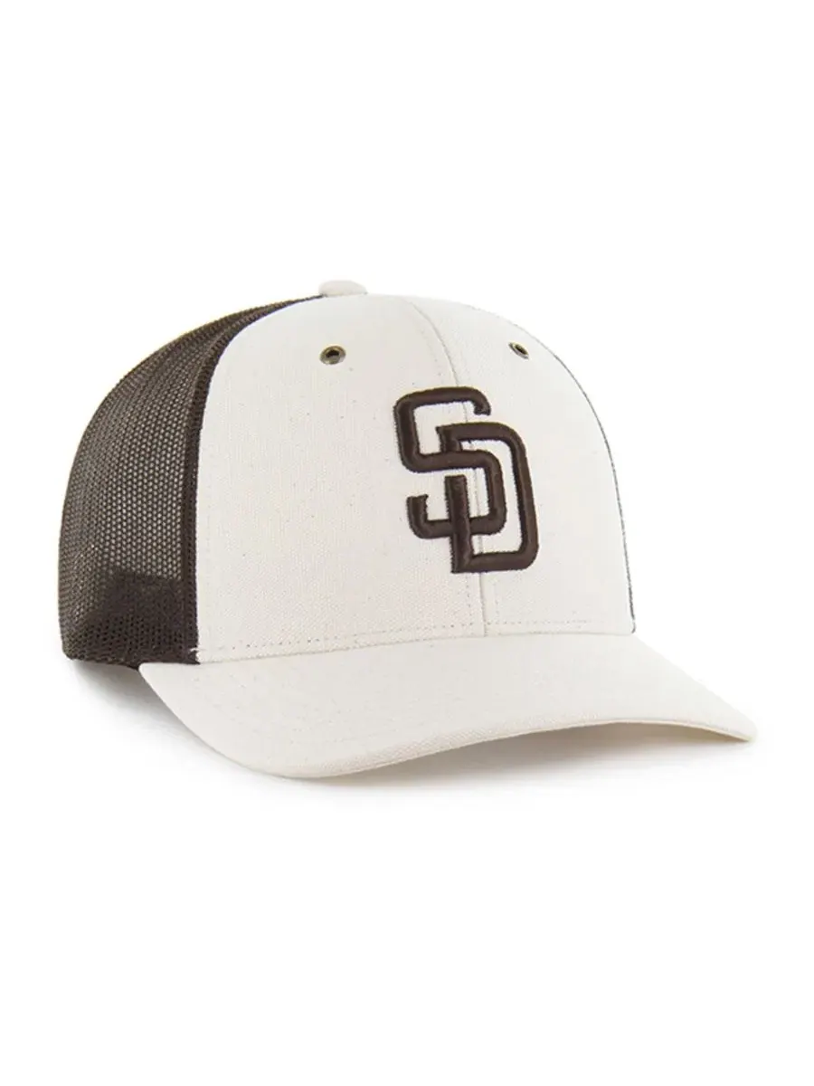 Кепка-тракер с вышивкой San Diego Padres, модель Undyed Trucker '47 Brand — изображение 2 из 4, прозрачный
