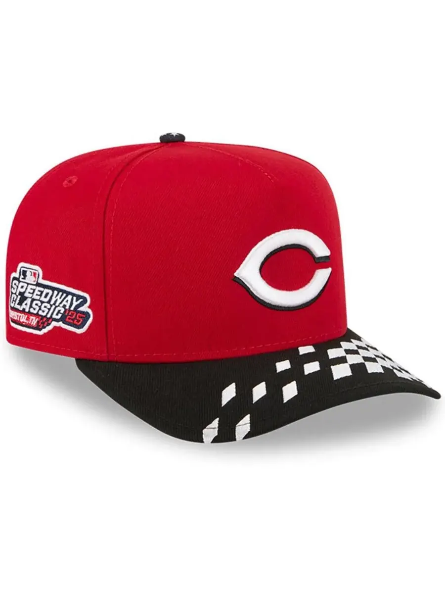 New Era Мужская красно-черная бейсболка Cincinnati Reds 2025 MLB Speedway Classic A-Frame 59FIFTY