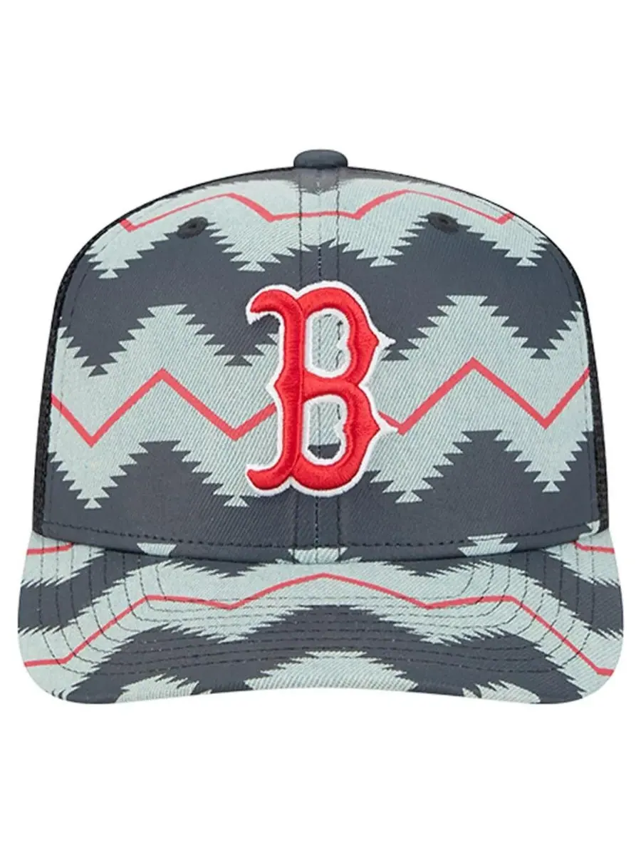 New Era Мужская джинсовая кепка Boston Red Sox Aztec Denim 9SEVENTY с регулируемым размером — изображение 5 из 5