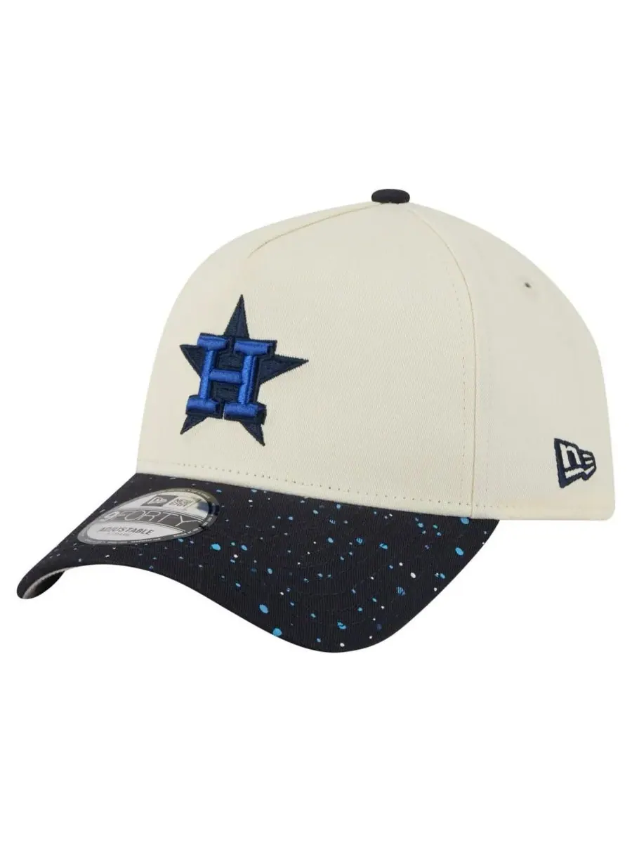 New Era Мужская кремовая кепка Houston Astros Speckle A-Frame 9FORTY с регулируемым размером