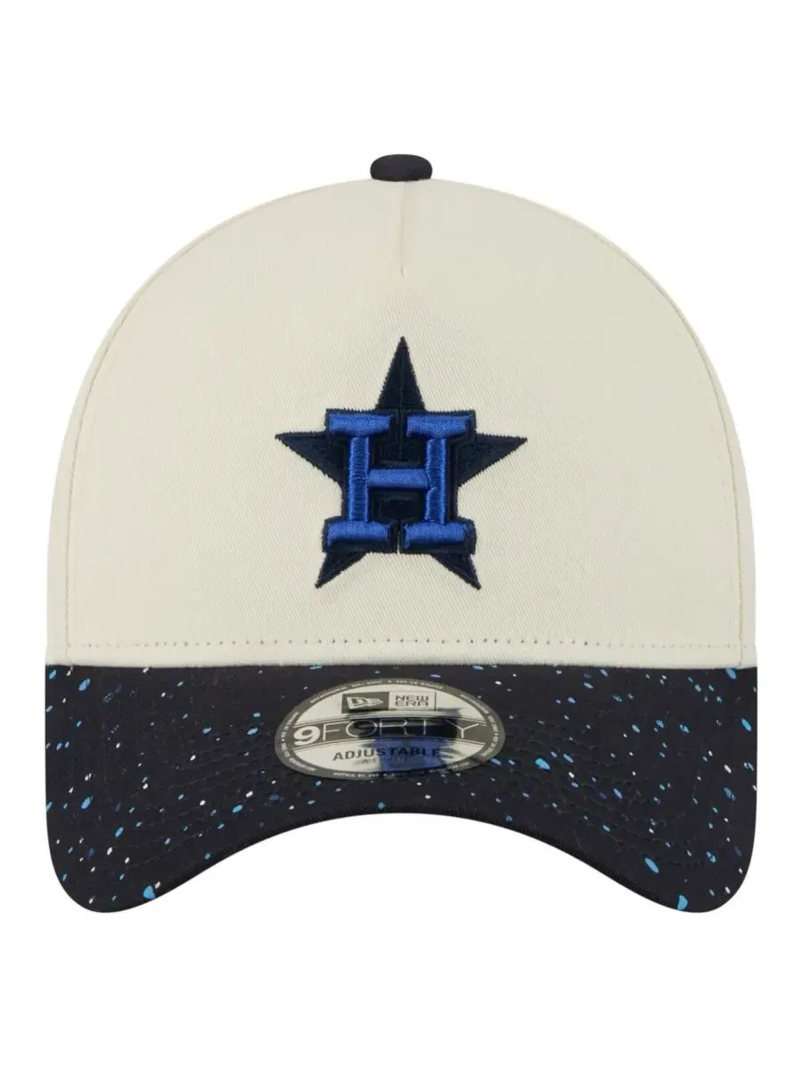 New Era Мужская кремовая кепка Houston Astros Speckle A-Frame 9FORTY с регулируемым размером — изображение 4 из 4, бежевый