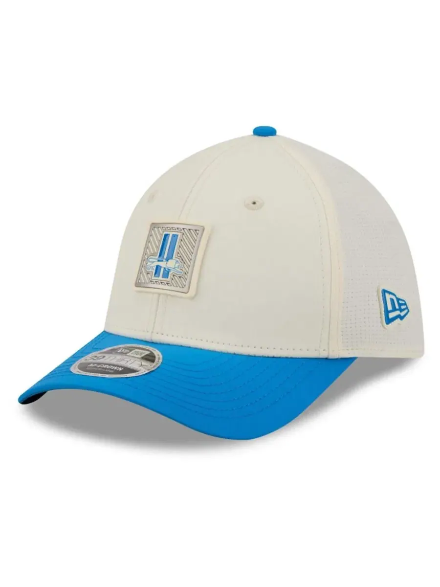 Бейсболка New Era 39THIRTY Flex с козырьком, Detroit Lions — изображение 2 из 5, кремовый синий